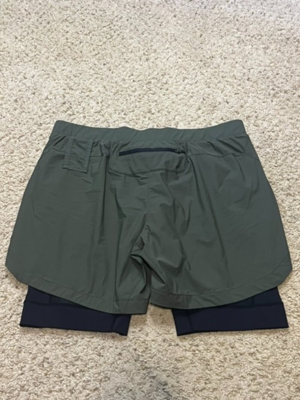 ASRV Men Tetra Lite Olive Green 7" Performance Lined Athletic Shorts Size XL EUC - Picture 6 of 6